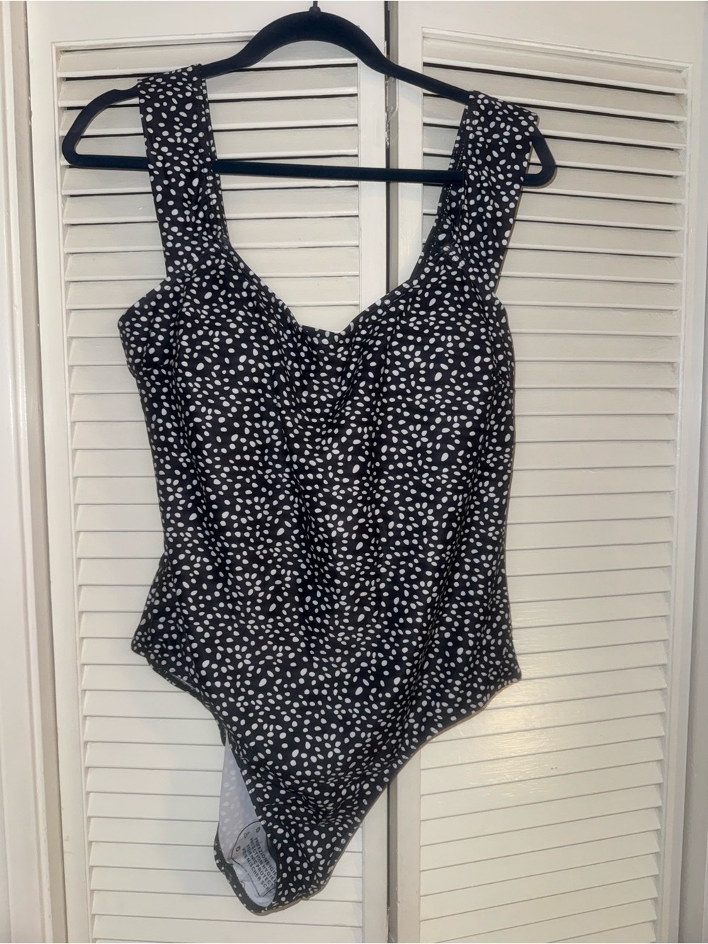 Girls Black & White Polka Dot One-Piece Swimsuit